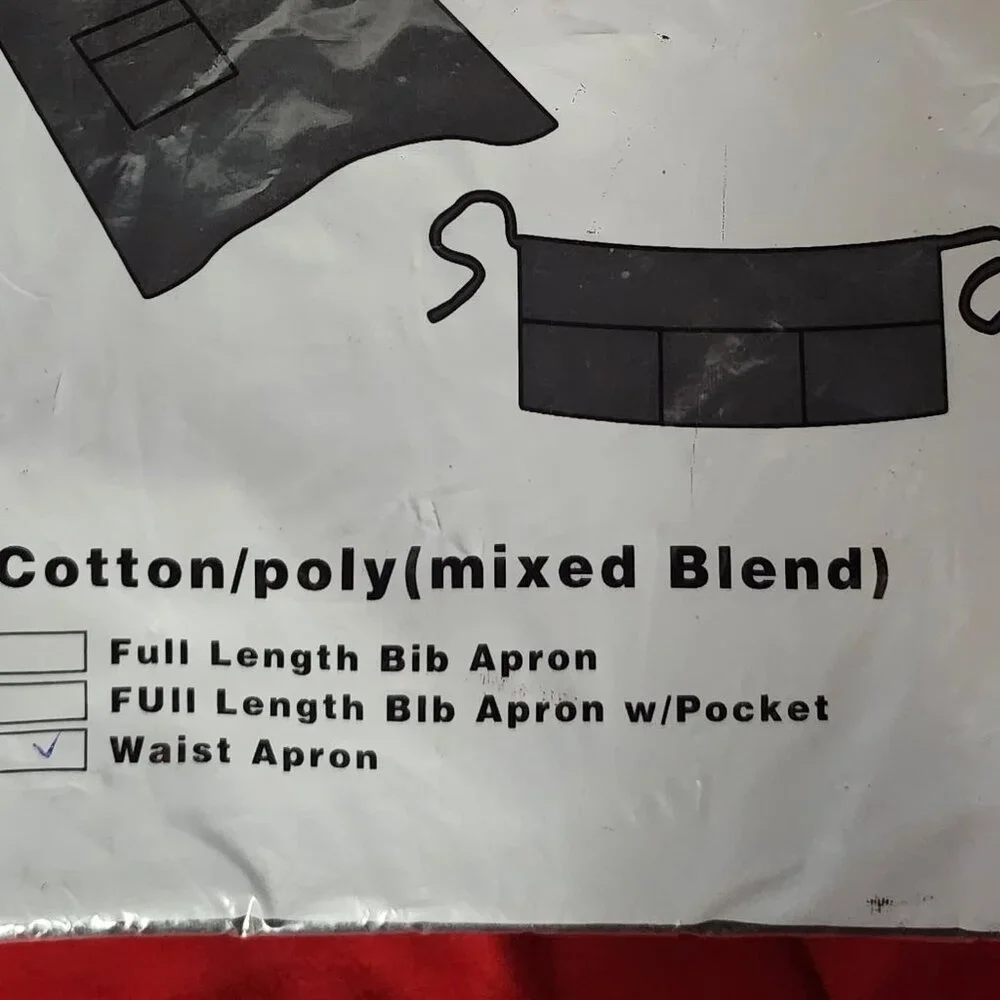 Winwear Black Cotton Poly Three Pocket WA-1221 Professional Waist Apron OSFM